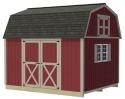 Craftsman's Cove - Standard 12x10 Wood Shed Kit - Door on Eave