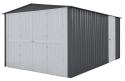 Globel 10x15 Large Gable Bi-Fold and Single Hinged Doors - Gray