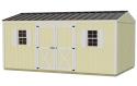 Handmade Haven 12x10 Wood Shed Kit - Door on Eave