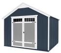 Acadia 10x8 Wood Shed Kit w/ Floor & Metal Roof
