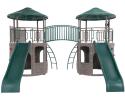 Lifetime Double Adventure Tower Playset w/ Bridge - Earthtone