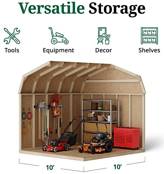 Tall Sidewalls & Generous Interior Space for More Storage