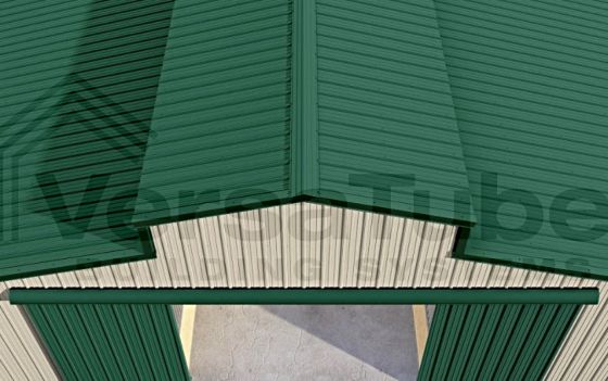 Highlander Series - Center Aisle Barn with Lean-To Wings