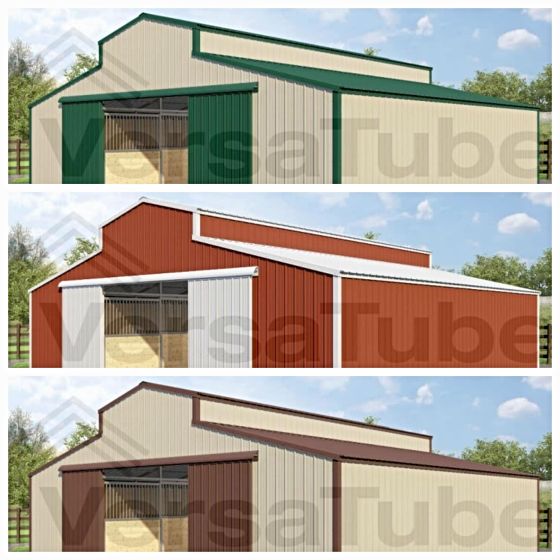 VersaTube Highlander Horse Barn / Metal Shelter Kit - Color Combinations