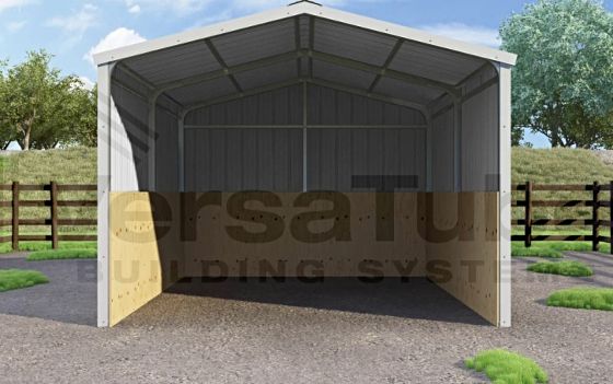 Open-Front Design: Ideal for horses, goats, sheep, or general storage with easy in-and-out access.