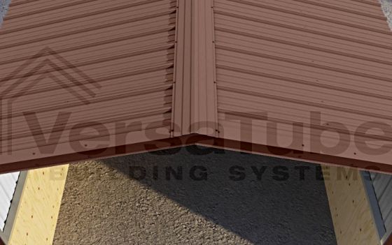Summit Style Roof: Vertical roof and siding panels for better water, snow, and debris runoff.