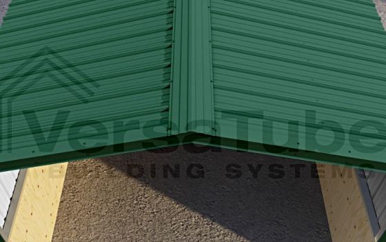 Summit Style Roof: Vertical roof and siding panels for better water, snow, and debris runoff.