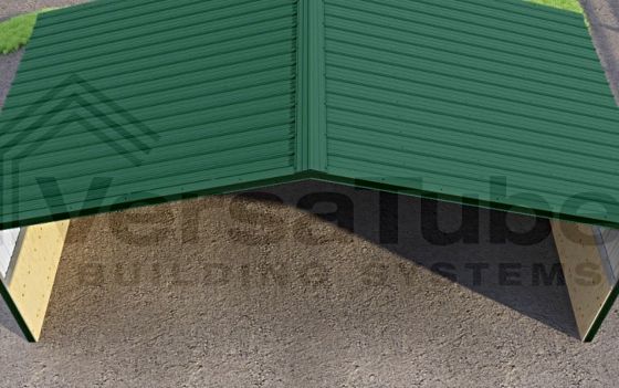 Summit-Style Roof: Vertical panels promote quick runoff of water, snow, and debris for lasting durability.