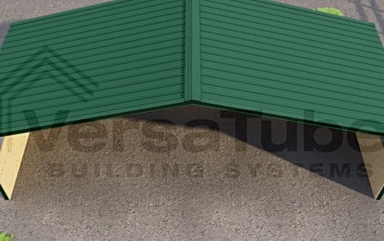 Summit-Style Roof: Vertical panels promote quick runoff of water, snow, and debris for lasting durability.