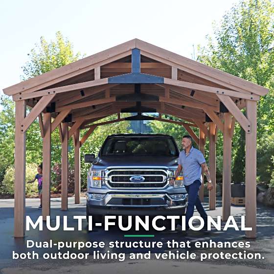 This versatile structure combines style and functionality.