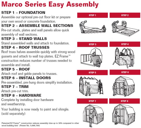 Handy Home Avondale 10x8 Wood Storage Shed Kit w/ Floor 