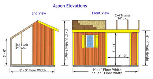 Best Barns Aspen 12x8 Wood Storage Shed Kit