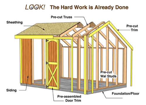 Best Barns Aspen 12x8 Wood Storage Shed Kit (aspen_81   2)