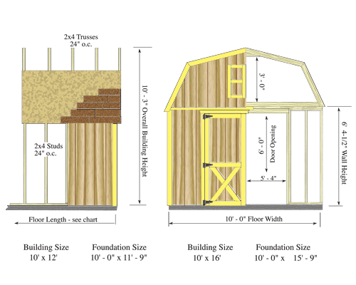 Woodville 10x16 Wood Backyard Storage Shed Kit