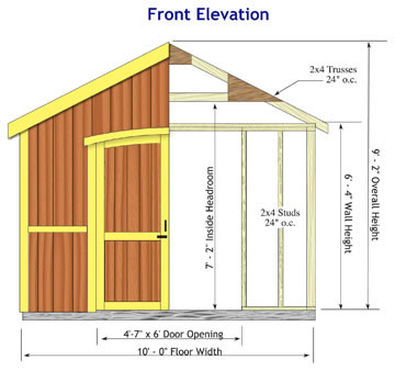 Cambridge 10x12 Wood Storage Shed Kit - ALL Pre-Cut