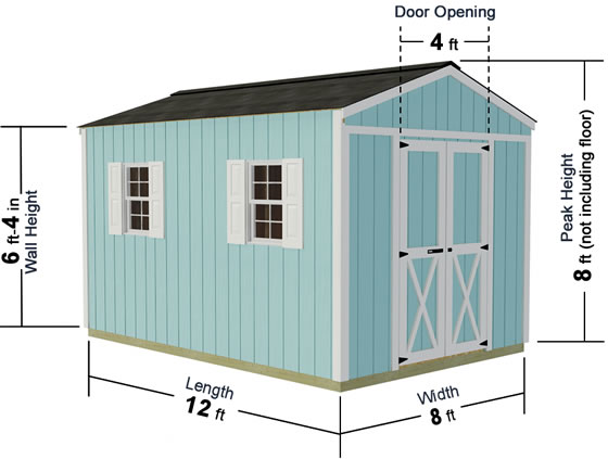 Danbury Shed Measurements Diagram