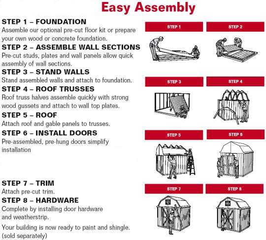 Auburn Wood Shed Kits Easy Assembly!