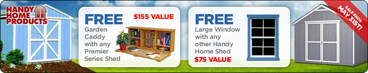 Handy Home Products Wood Storage Sheds May Sale