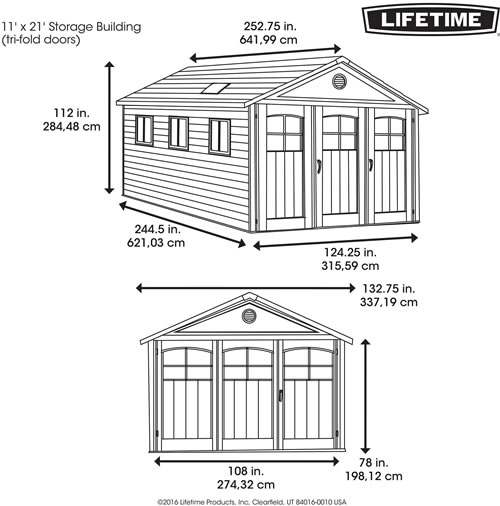 Lifetime 11x21 Plastic Storage Building